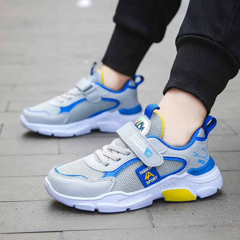 Kids Sports Shoes Blue Teal Rubber Sole for Boys