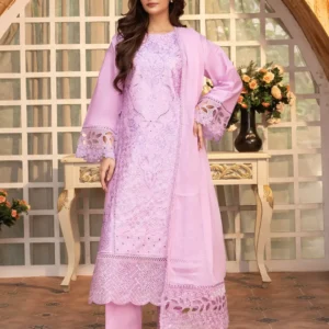 Simt – U3A Stylish Lilac Embroidered Women’s Stitched Suit – 3 Pcs Set